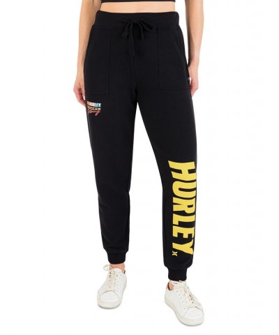 Juniors' NASCAR Racing Fleece Jogger Sweatpants Black $32.20 Pants