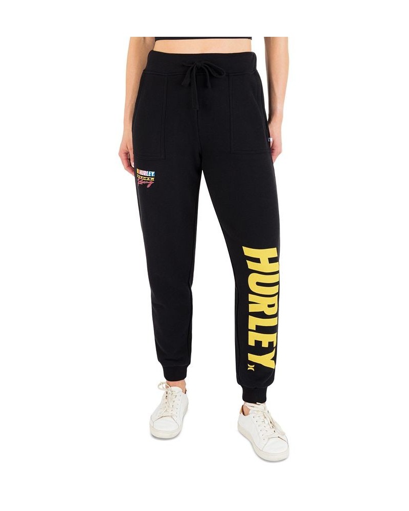 Juniors' NASCAR Racing Fleece Jogger Sweatpants Black $32.20 Pants