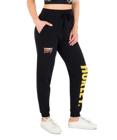 Juniors' NASCAR Racing Fleece Jogger Sweatpants Black $32.20 Pants