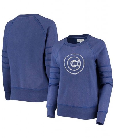 Women's Royal Chicago Cubs Bases Loaded Scoop Neck Sweatshirt Royal $32.80 Sweatshirts