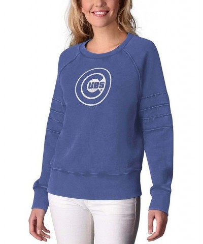 Women's Royal Chicago Cubs Bases Loaded Scoop Neck Sweatshirt Royal $32.80 Sweatshirts