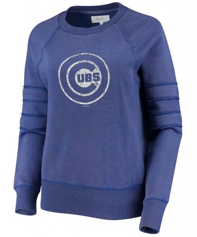 Women's Royal Chicago Cubs Bases Loaded Scoop Neck Sweatshirt Royal $32.80 Sweatshirts