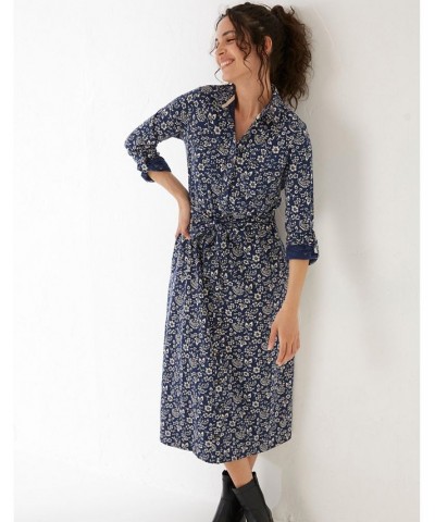 Sarah Prairie Shirt Dress - Women's Mid Navy $33.94 Dresses