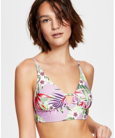 Salt+ Cove Juniors' Floral Keyhole Midkini Swim Top & High-Waist Swim Bottoms Tropicali Dusty Violet $20.64 Swimsuits