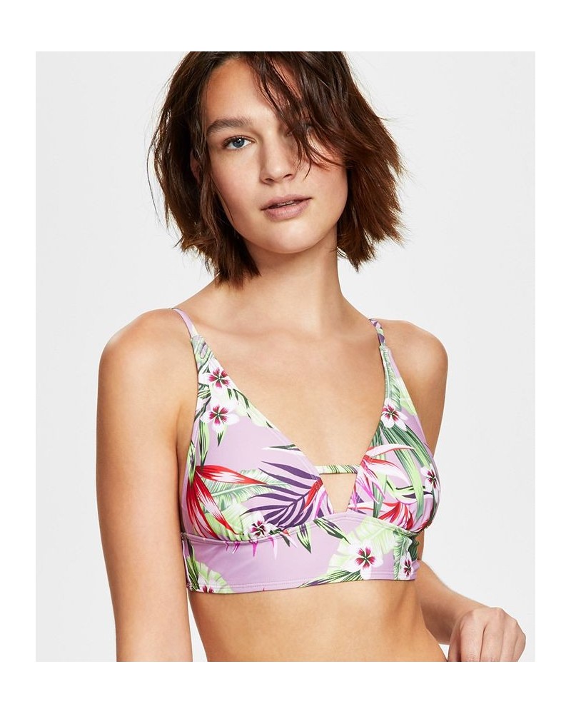 Salt+ Cove Juniors' Floral Keyhole Midkini Swim Top & High-Waist Swim Bottoms Tropicali Dusty Violet $20.64 Swimsuits