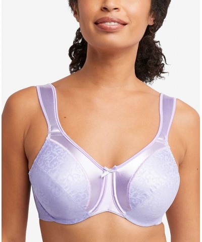 Minimizer Satin Tracings Comfort Strap Underwire Bra 3562 Purple $14.88 Bras