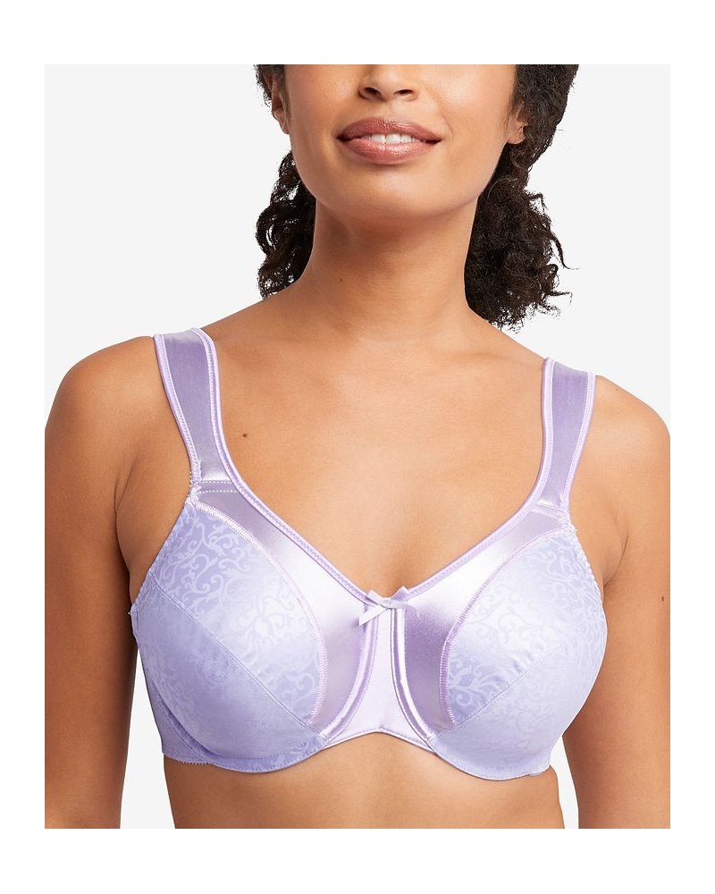 Minimizer Satin Tracings Comfort Strap Underwire Bra 3562 Purple $14.88 Bras