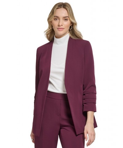 Women's X-Fit Open Front 3/4 Sleeve Blazer Port $46.38 Jackets