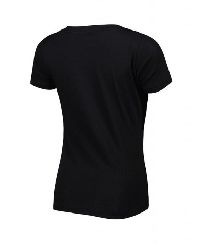 Women's Black Washington Commanders Ink Dye Sideline V-Neck T-shirt Black $17.39 Tops