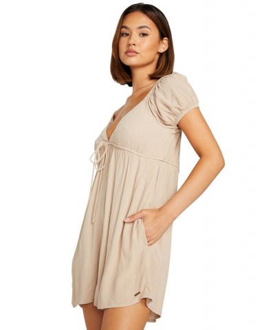 Juniors' Moonblast Empire-Waist Romper Taupe $20.75 Shorts