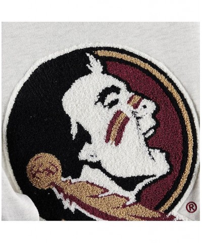 Women's Heather Gray Florida State Seminoles Chenille Patch Fleece Sweatshirt Heather Gray $34.67 Sweatshirts