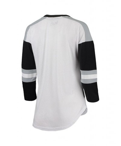 Women's White and Black Chicago White Sox Base Runner 3/4-Sleeve V-Neck T-shirt White, Black $23.65 Tops