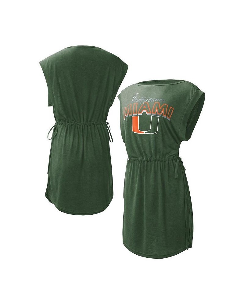 Women's Green Miami Hurricanes GOAT Swimsuit Cover-Up Dress Green $22.00 Swimsuits