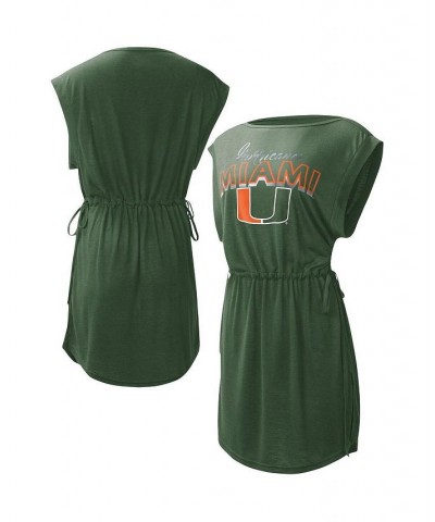 Women's Green Miami Hurricanes GOAT Swimsuit Cover-Up Dress Green $22.00 Swimsuits