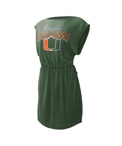 Women's Green Miami Hurricanes GOAT Swimsuit Cover-Up Dress Green $22.00 Swimsuits