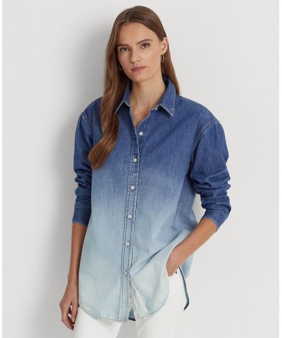 Women's Ombré Chambray Shirt Ombre Canyon Wash $69.75 Tops