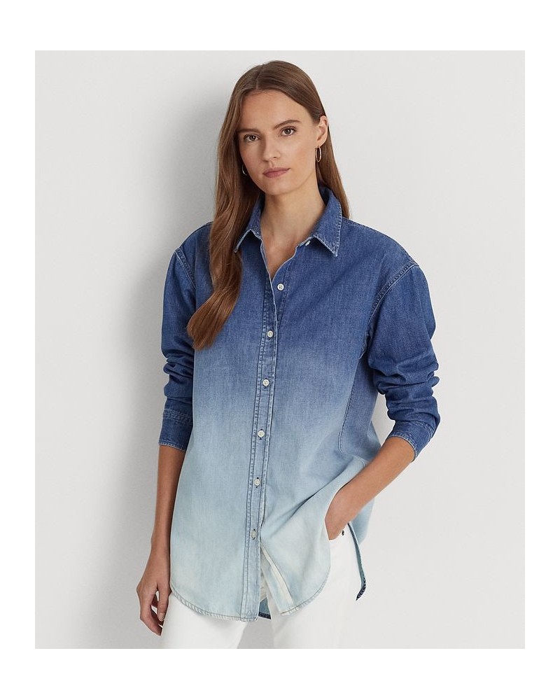 Women's Ombré Chambray Shirt Ombre Canyon Wash $69.75 Tops