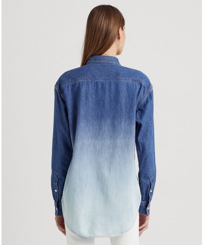 Women's Ombré Chambray Shirt Ombre Canyon Wash $69.75 Tops