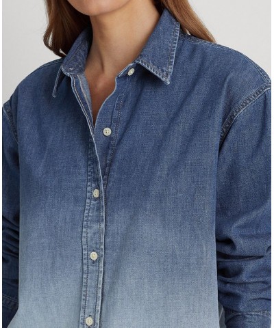 Women's Ombré Chambray Shirt Ombre Canyon Wash $69.75 Tops