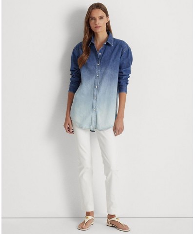 Women's Ombré Chambray Shirt Ombre Canyon Wash $69.75 Tops