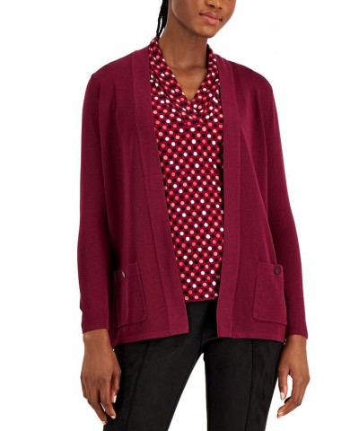 Malibu Open-Front Cardigan Chianti $31.70 Sweaters