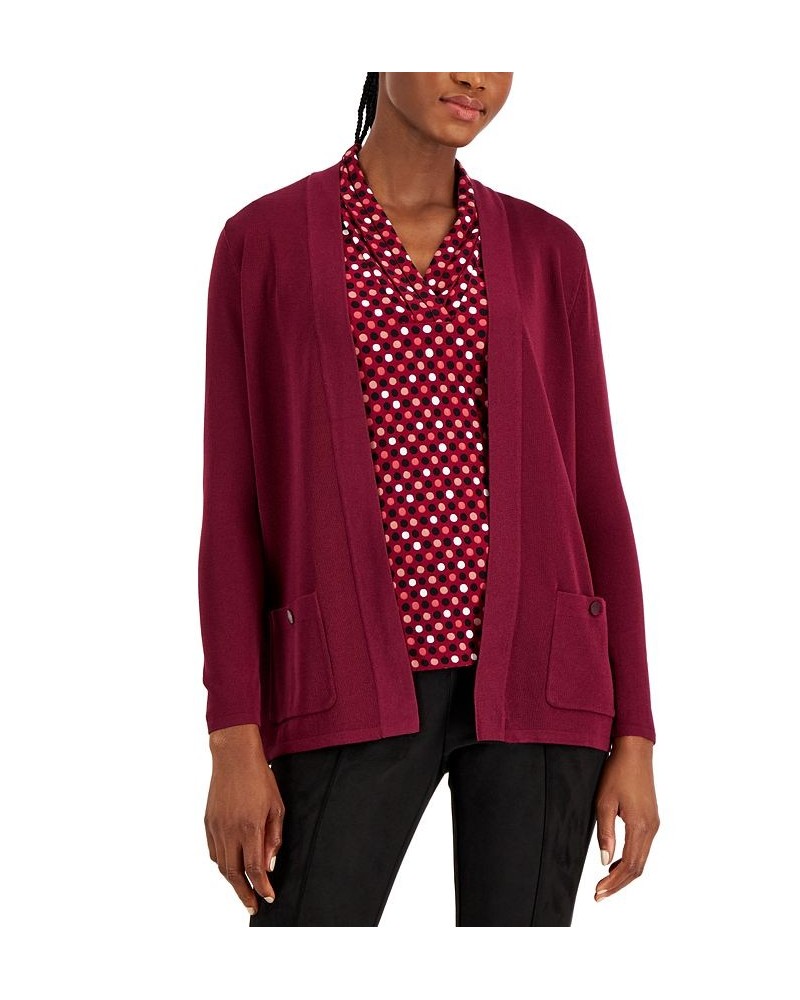 Malibu Open-Front Cardigan Chianti $31.70 Sweaters