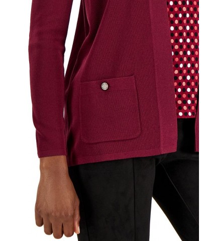 Malibu Open-Front Cardigan Chianti $31.70 Sweaters