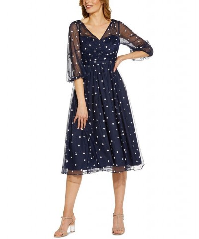 Fit & Flare Midi Dress Navy $88.43 Dresses