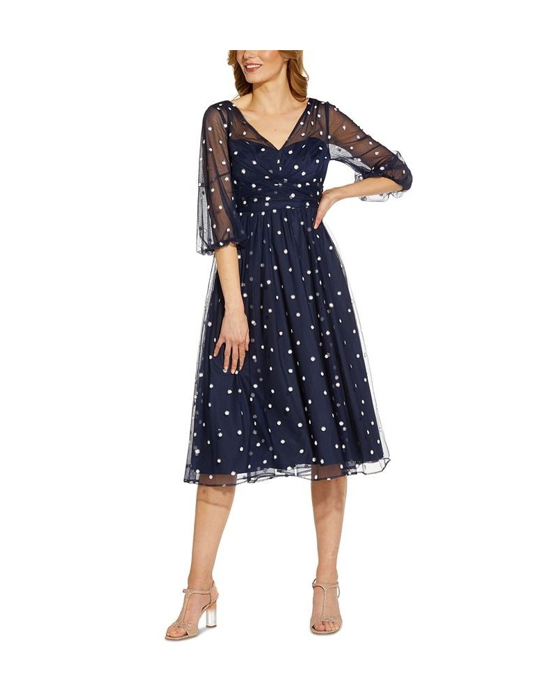 Fit & Flare Midi Dress Navy $88.43 Dresses