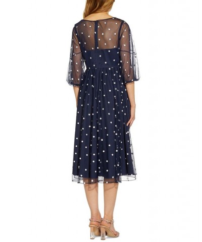 Fit & Flare Midi Dress Navy $88.43 Dresses