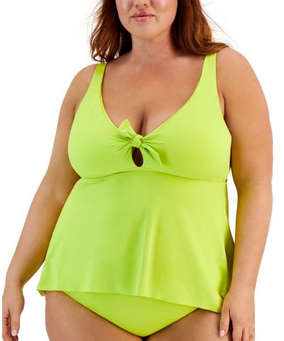 Plus Size Color Code Keyhole Tankini Swim Top Zesty $51.84 Swimsuits