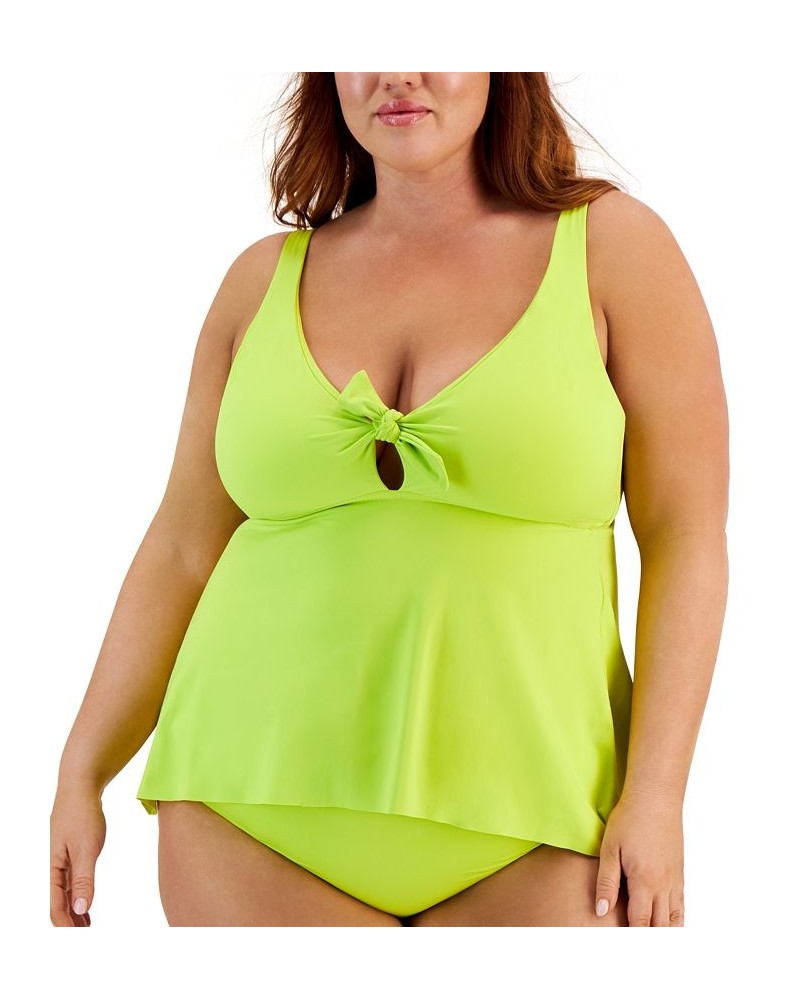 Plus Size Color Code Keyhole Tankini Swim Top Zesty $51.84 Swimsuits