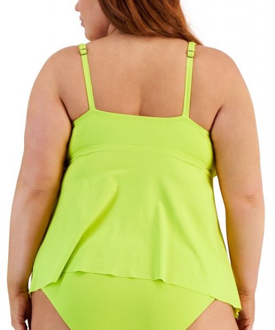 Plus Size Color Code Keyhole Tankini Swim Top Zesty $51.84 Swimsuits