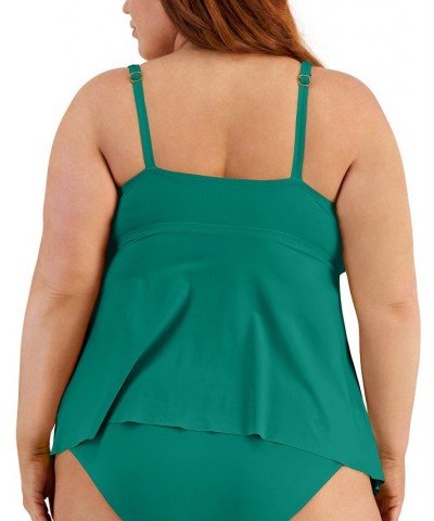 Plus Size Color Code Keyhole Tankini Swim Top Zesty $51.84 Swimsuits