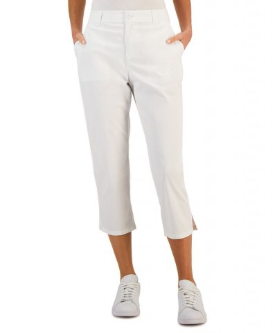 Women's Mid Rise Comfort Waist Capri Pants White $17.85 Pants