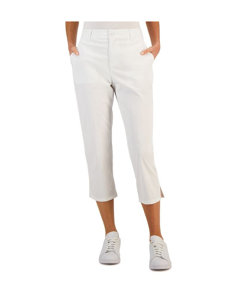 Women's Mid Rise Comfort Waist Capri Pants White $17.85 Pants