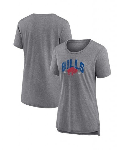 Women's Branded Heathered Gray Buffalo Bills Drop Back Modern T-shirt Heathered Gray $22.22 Tops