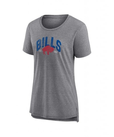 Women's Branded Heathered Gray Buffalo Bills Drop Back Modern T-shirt Heathered Gray $22.22 Tops