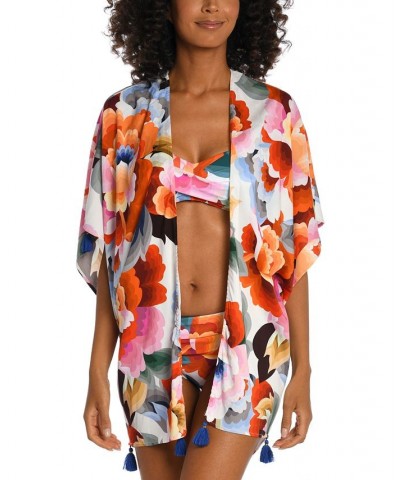 Women's Floral Rhythm Printed Kimono Cover-Up Floral / Multi $45.32 Swimsuits