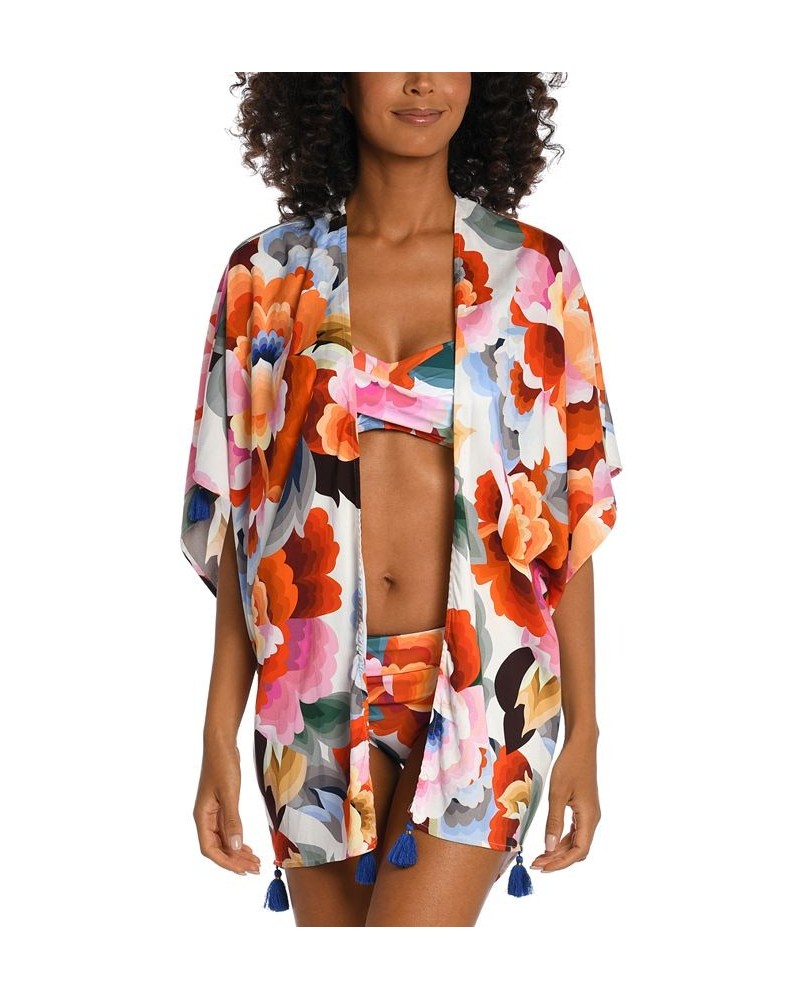 Women's Floral Rhythm Printed Kimono Cover-Up Floral / Multi $45.32 Swimsuits