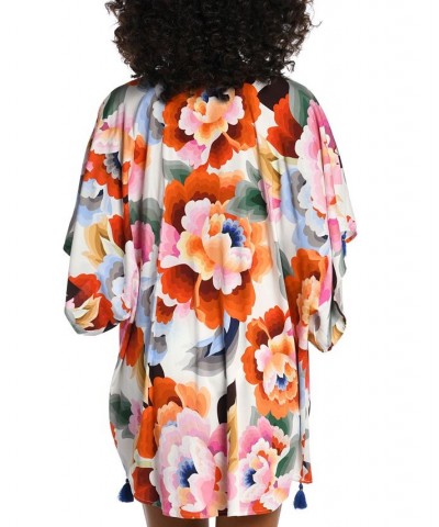 Women's Floral Rhythm Printed Kimono Cover-Up Floral / Multi $45.32 Swimsuits