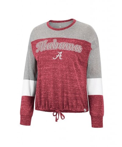 Women's Crimson Alabama Crimson Tide Joanna Tie Front Long Sleeve T-shirt Crimson $24.50 Tops