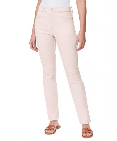 Women's Amanda Colored Twill Straight-Leg Jeans Rosy Pink $12.90 Jeans