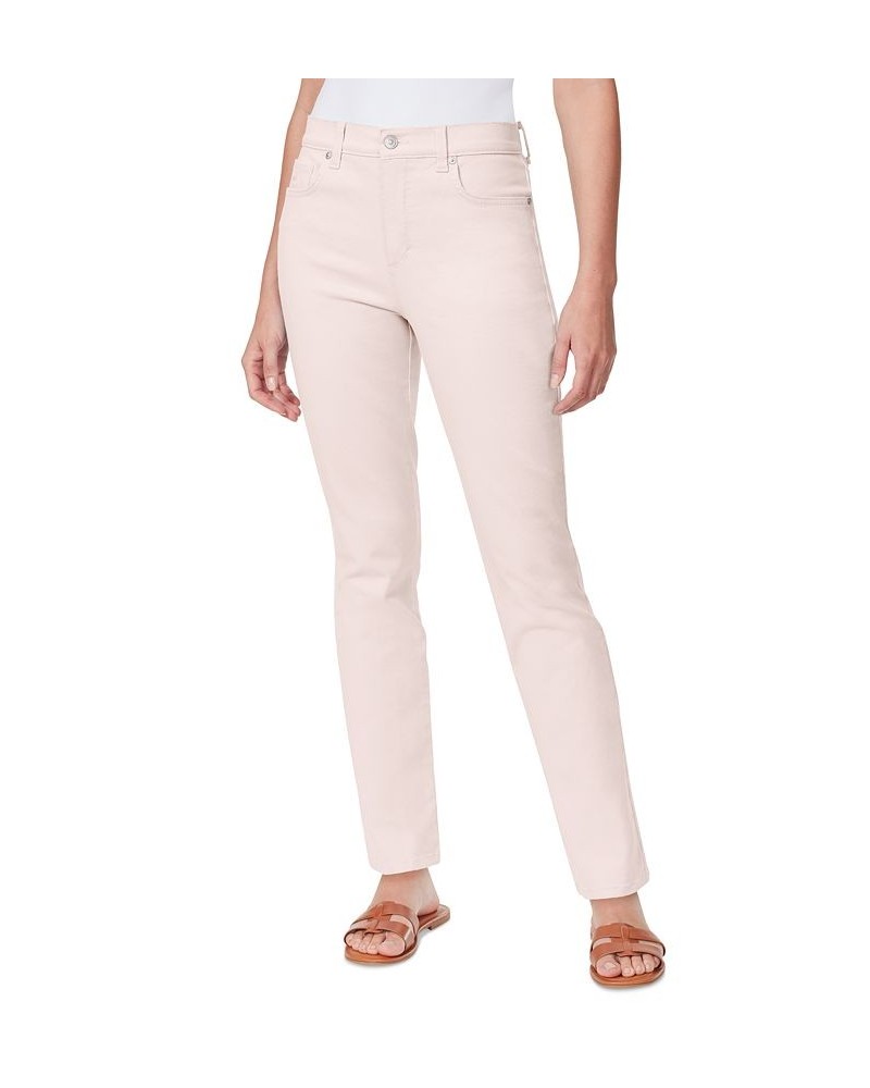 Women's Amanda Colored Twill Straight-Leg Jeans Rosy Pink $12.90 Jeans