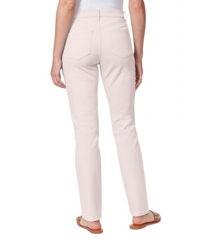 Women's Amanda Colored Twill Straight-Leg Jeans Rosy Pink $12.90 Jeans