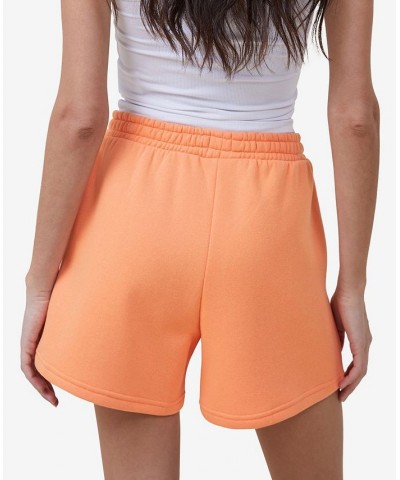 Women's Classic Fleece Shorts Soft Orange $17.60 Shorts