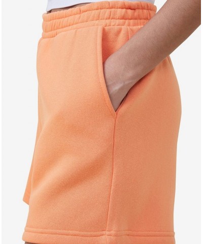 Women's Classic Fleece Shorts Soft Orange $17.60 Shorts