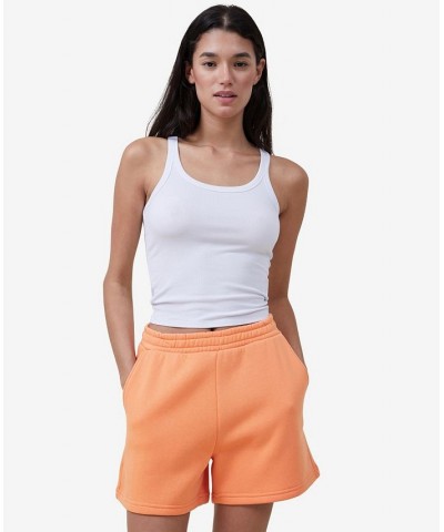 Women's Classic Fleece Shorts Soft Orange $17.60 Shorts