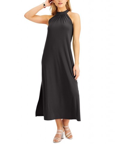 Halter Maxi Dress Black $33.79 Dresses