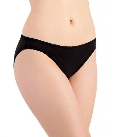 Women’s Lace Trim Bikini Underwear Classic Black $8.63 Panty